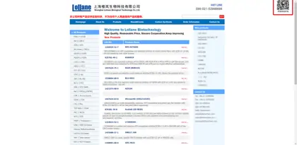 Screenshot of Shanghai Loulan Biotechnology Co., Ltd.
