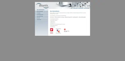 Screenshot of Biontis GmbH