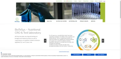 Screenshot of BioTeSys GmbH