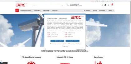 Screenshot of BMC Solutions GmbH