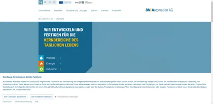 Screenshot of BN Automation AG