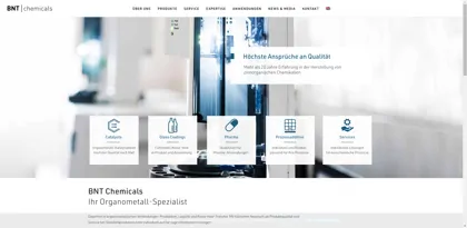 Screenshot of BNT Chemicals GmbH