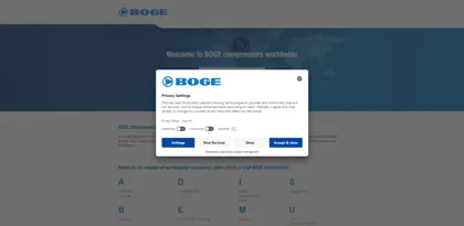 Screenshot of BOGE KOMPRESSOREN