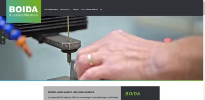 Screenshot of Boida Kunststofftechnik GmbH