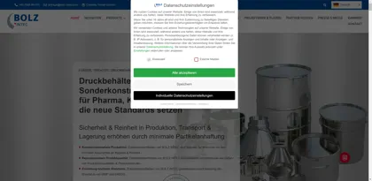 Screenshot of BOLZ INTEC GmbH