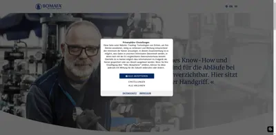 Screenshot of BOMAFA Armaturen GmbH