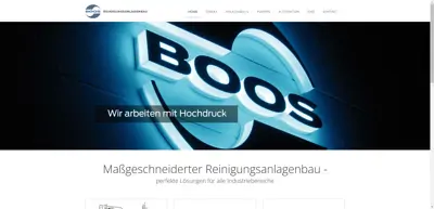 Screenshot of Boos Hochdruck-Reinigungsanlagenbau GmbH