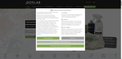 Screenshot of BOXLAB Services GmbH