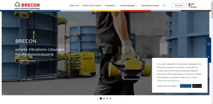 Screenshot of BRECON Vibrationstechnik GmbH