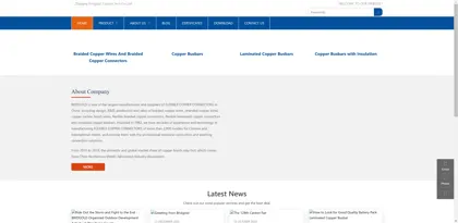 Screenshot of Zhejiang Bridgold Copper Tech Co., Ltd.