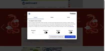 Screenshot of BRÜCKNER Trockentechnik GmbH & Co. KG