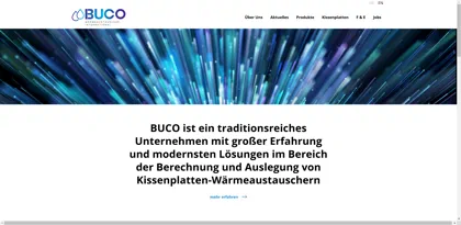 Screenshot of Buco Wärmeaustauscher International GmbH