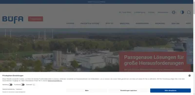 Screenshot of BÜFA Composite Systems GmbH & Co. KG