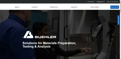 Screenshot of Buehler, ITW Test & Measurement GmbH