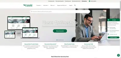 Screenshot of Camfil GmbH Germany