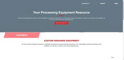 Screenshot of Carrier Vibrating Equipment, Inc.