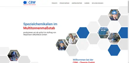 Screenshot of CBW Chemie GmbH