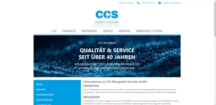 Screenshot of CCS Meßgeräte Vertriebs-GmbH