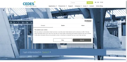 Screenshot of CEDES GmbH