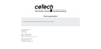 Screenshot of ceTech Claus Erb Elektrotechnik