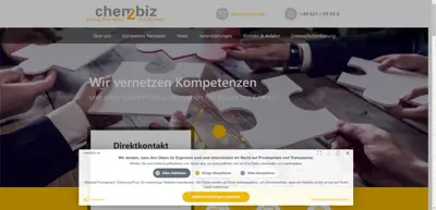 Screenshot of chem2biz im TZL - TechnologieZentrum Ludwigshafen am Rhein GmbH