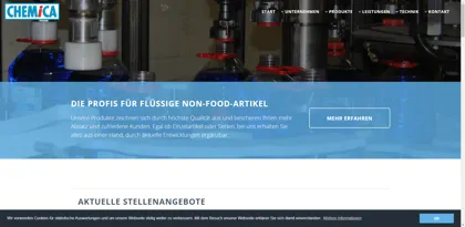 Screenshot of CHEMICA Chemische Produkte Abfüll- und Verpackungs GmbH & Co. KG