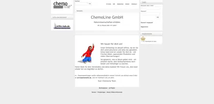 Screenshot of chemoLine GmbH