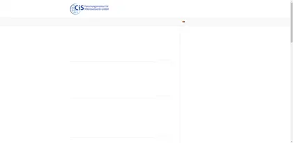 Screenshot of CIS Institut für Mikrosensorik gGmbH