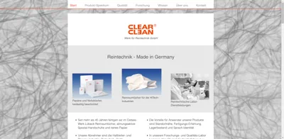 Screenshot of Clear & Clean GmbH