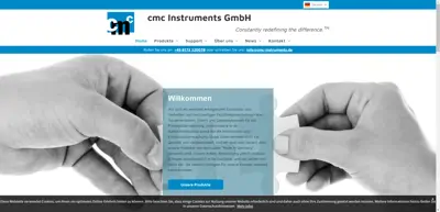 Screenshot of cmc Instruments GmbH