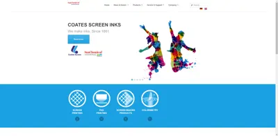 Screenshot of Coates Screen Inks GmbH