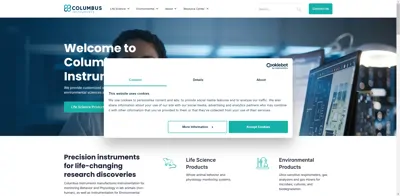 Screenshot of Columbus Instruments