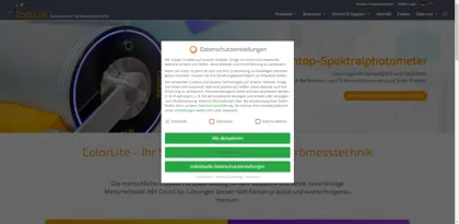 Screenshot of ColorLite GmbH