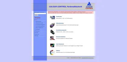 Screenshot of COLOUR CONTROL Farbmeßtechnik GmbH