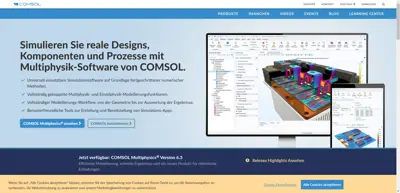 Screenshot of COMSOL Multiphysics GmbH