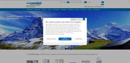 Screenshot of Condair AG