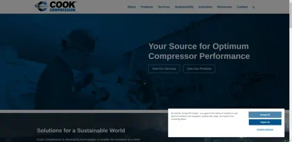 Screenshot of Cook Compression (UK)
