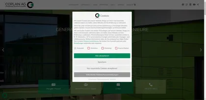 Screenshot of COPLAN AG