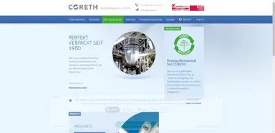 Screenshot of G. Coreth Kunststoffverarbeitungs GmbH