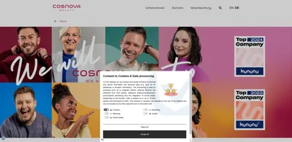 Screenshot of cosnova GmbH