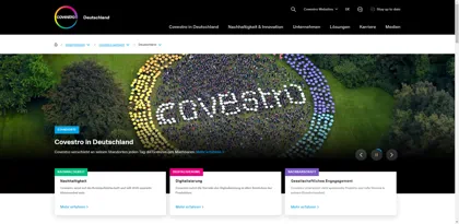 Screenshot of Covestro Deutschland AG