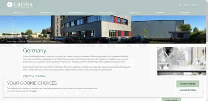 Screenshot of Croda GmbH