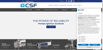 Screenshot of CSF Inox S.p.A.