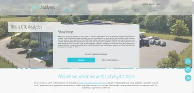 Screenshot of CTC Analytics AG