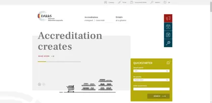 Screenshot of Deutsche Akkreditierungsstelle GmbH (DAkkS)