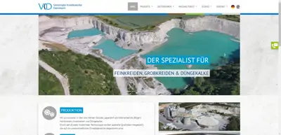 Screenshot of Vereinigte Kreidewerke Dammann GmbH & Co. KG