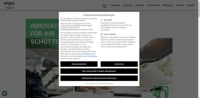 Screenshot of DASAG GmbH