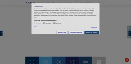 Screenshot of RENA Technologies GmbH