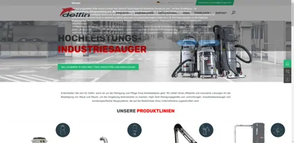 Screenshot of Delfin Deutschland Industriesauger GmbH