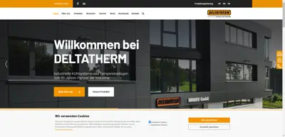 Screenshot of DELTATHERM Hirmer GmbH